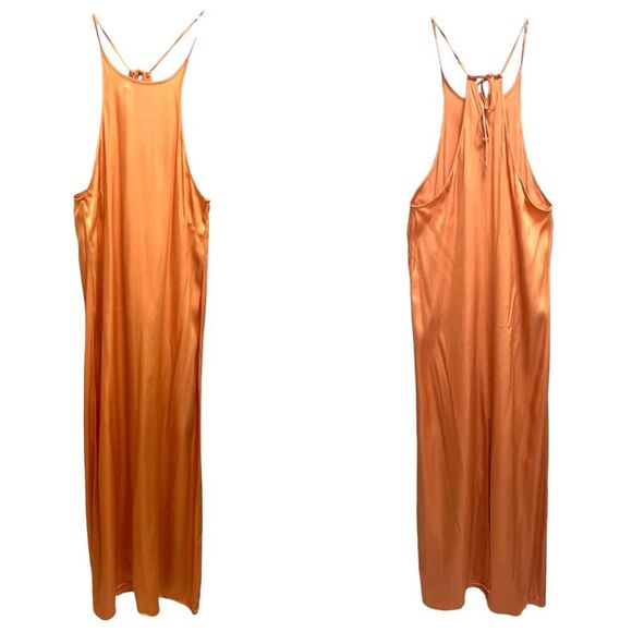 Zara Elegant Orange Maxi Dress - Picture 4 of 11